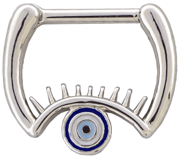 16G Septum Clicker w/ Evil Eye