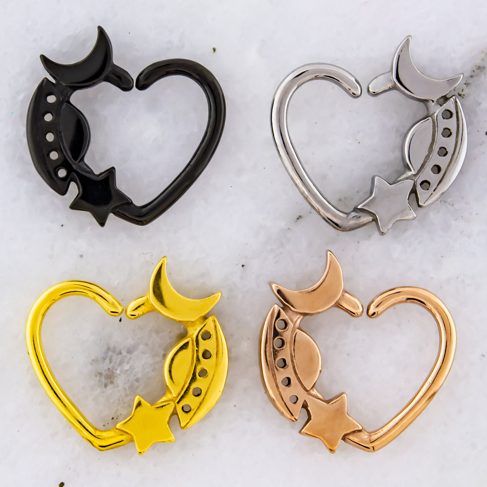 16G Steel Heart Galactic Seamless Ring