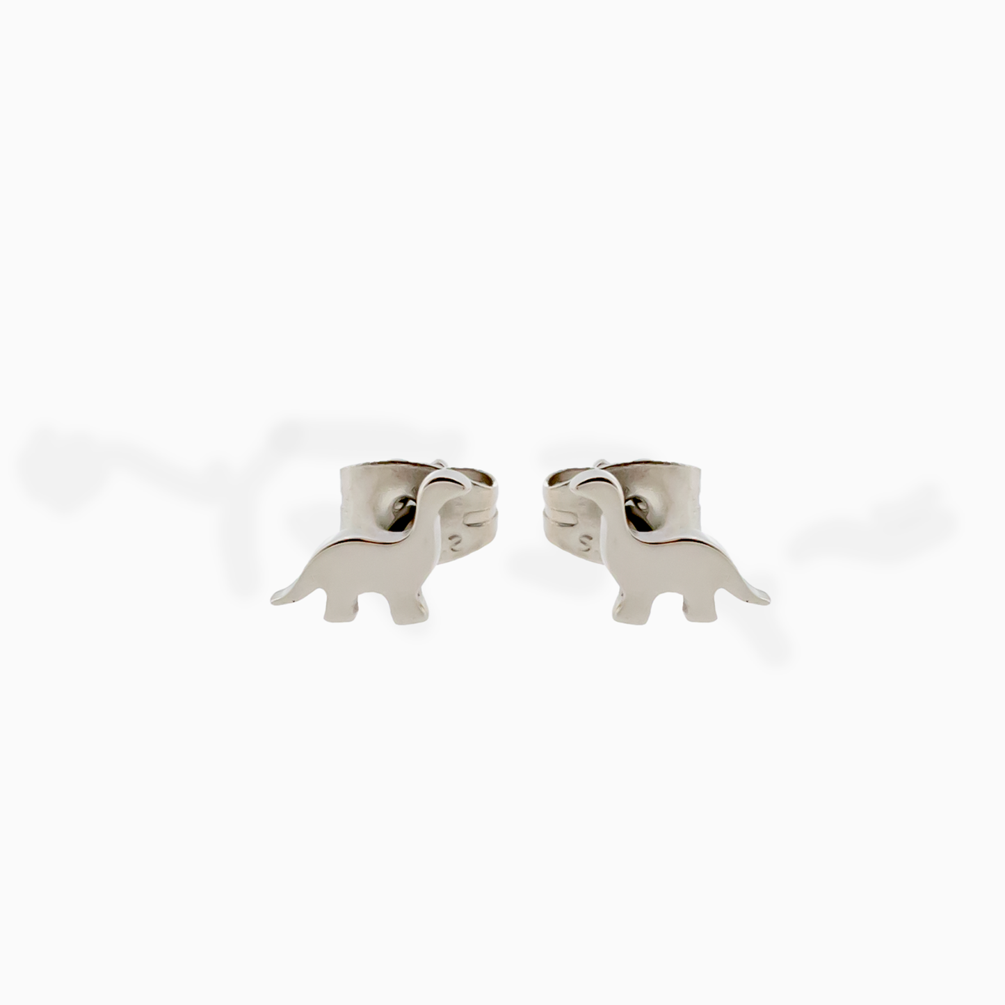 Steel Dinosaur Earring Studs