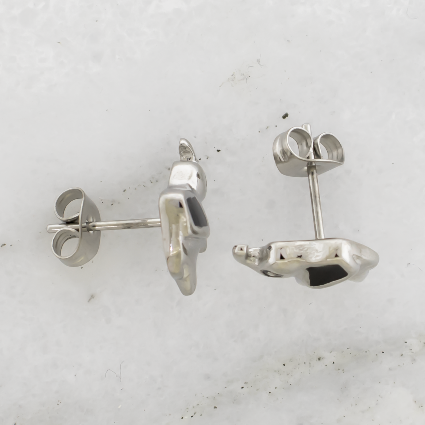 Steel Elephant Earring Studs