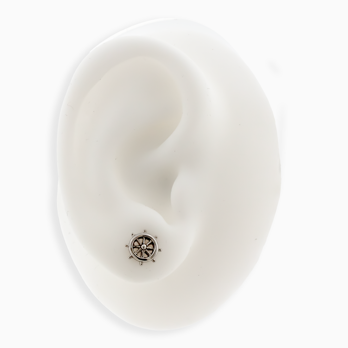 Steel Helm Earring Studs