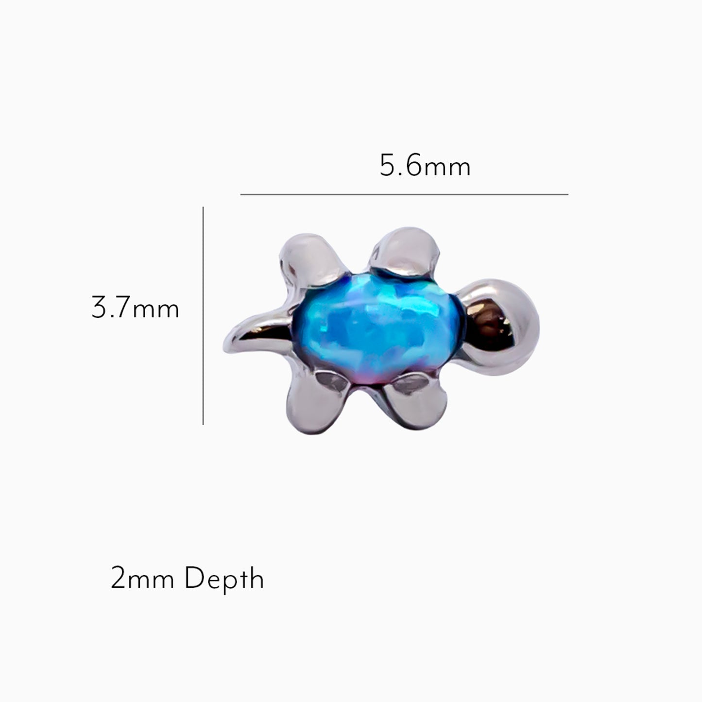 Steel Internally Threaded Sea Turtle End - 16G
