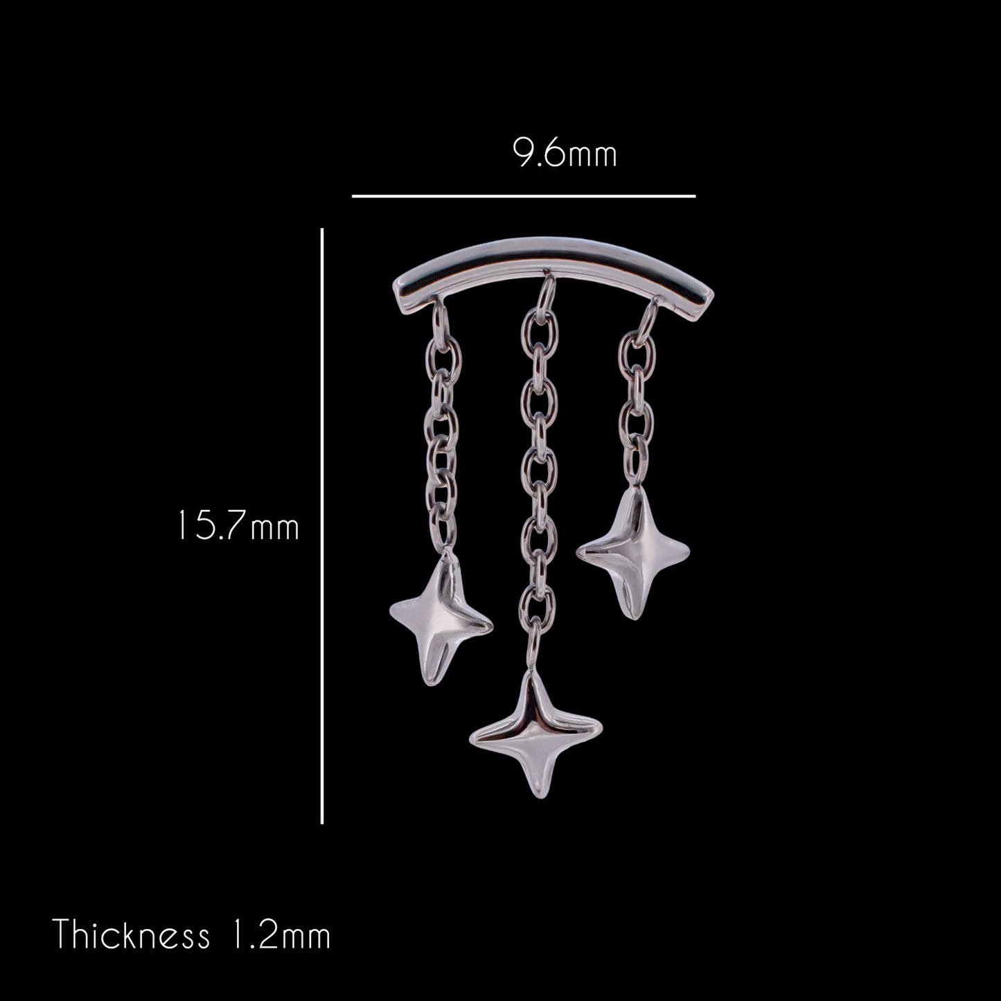 Starla - 16G Internally Threaded Hidden Helix