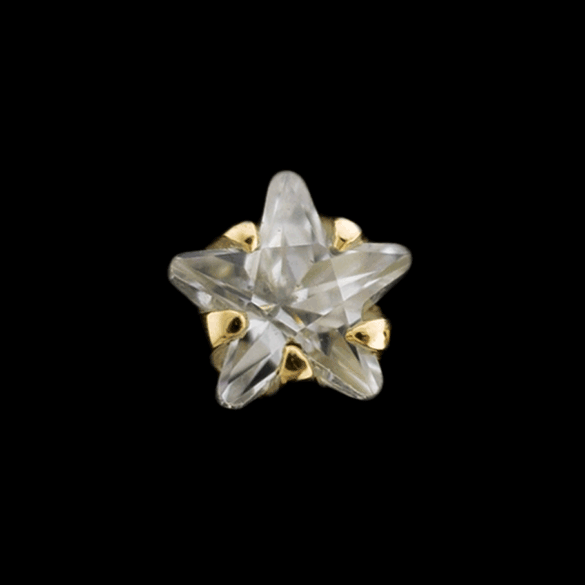 Celestia - 14KT Gold Threadless End - Pierced Addiction