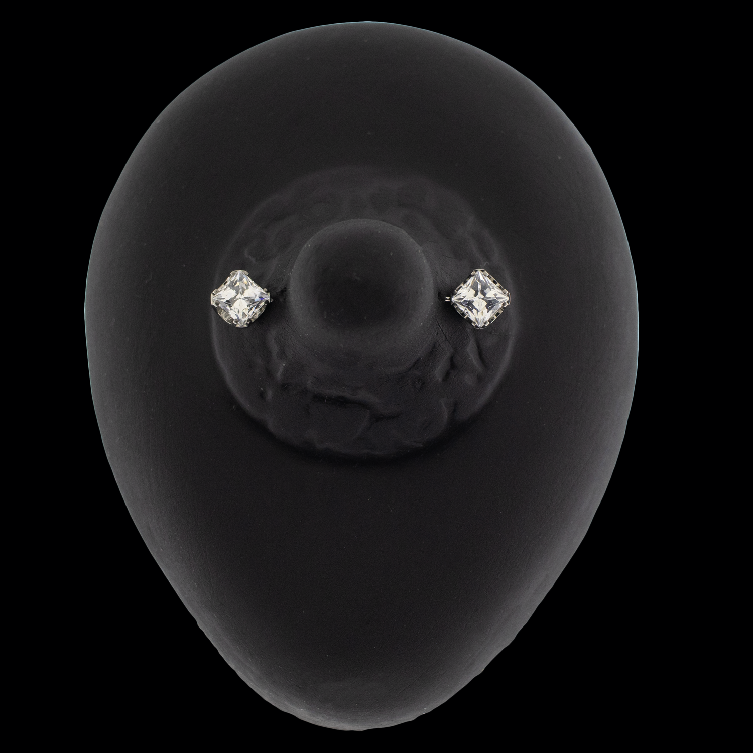Axel- Square Front Facing Prong Set Low Profile End - Khrysos Jewelry