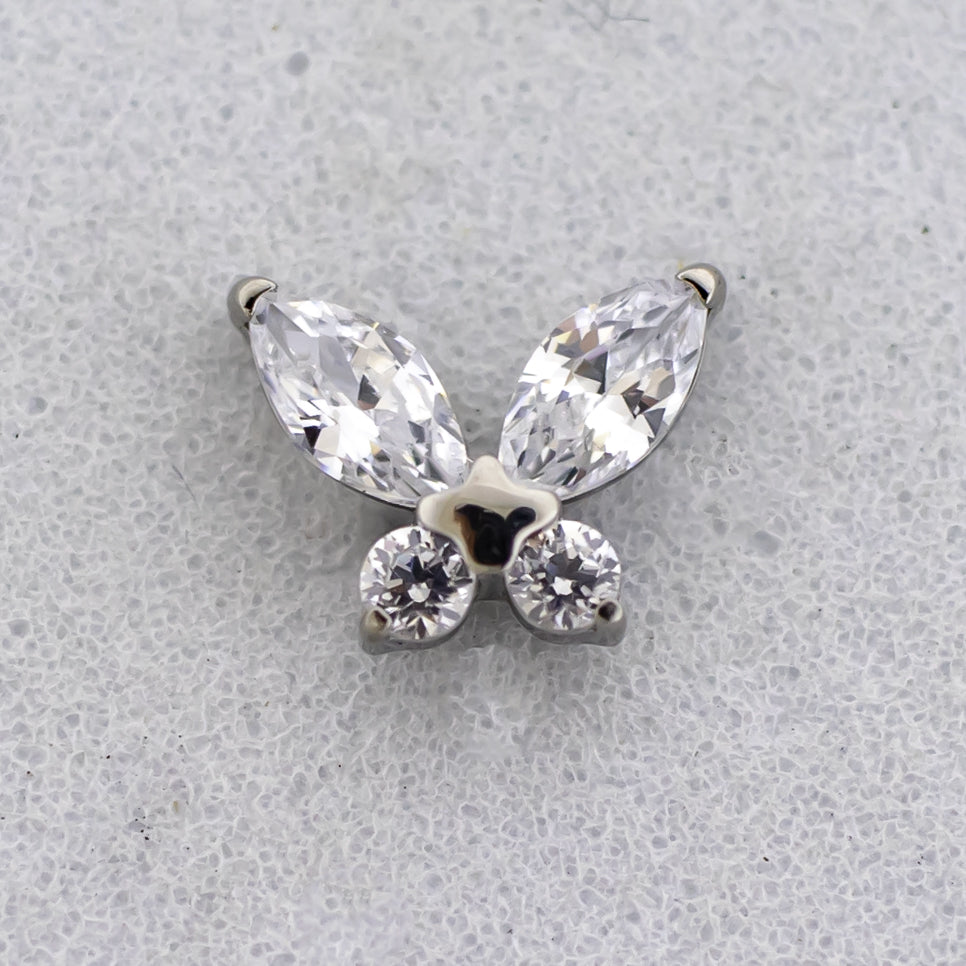 16G/18G Steel Internally Threaded End- Gem Butterfly