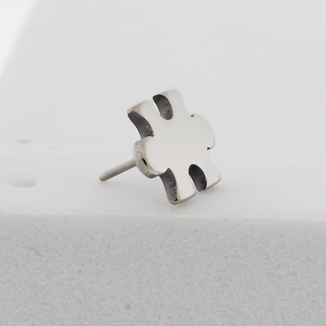 Puzzle Piece - Titanium Threadless End