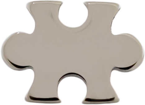 Puzzle Piece - Titanium Threadless End
