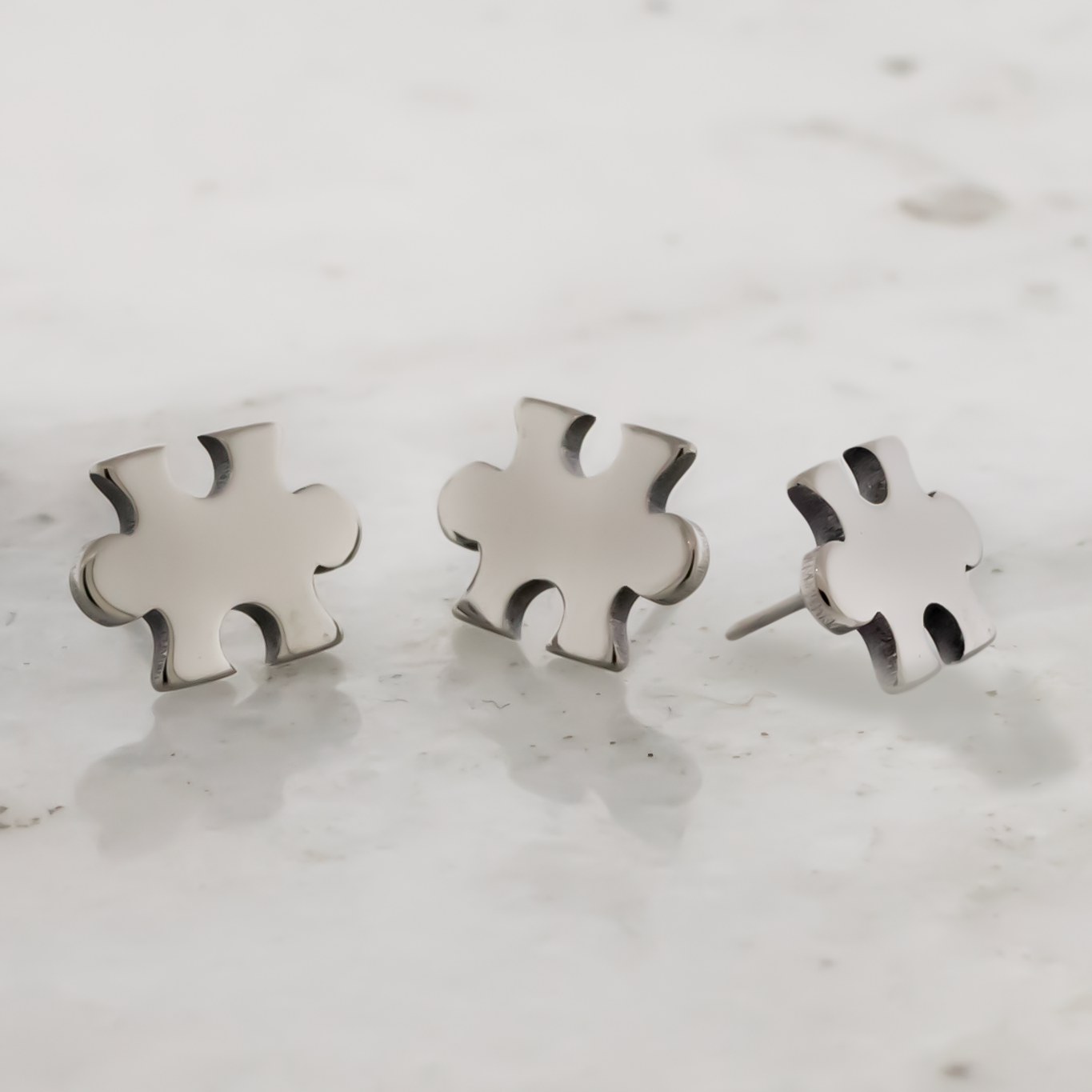 Puzzle Piece - Titanium Threadless End