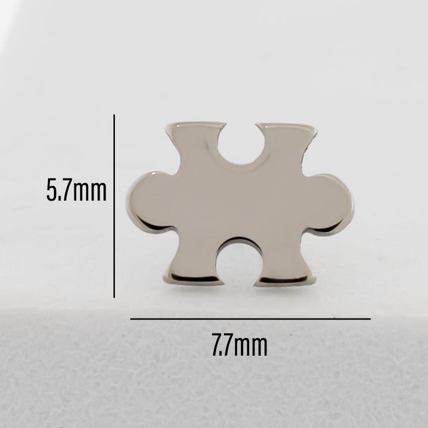 Puzzle Piece - Titanium Threadless End