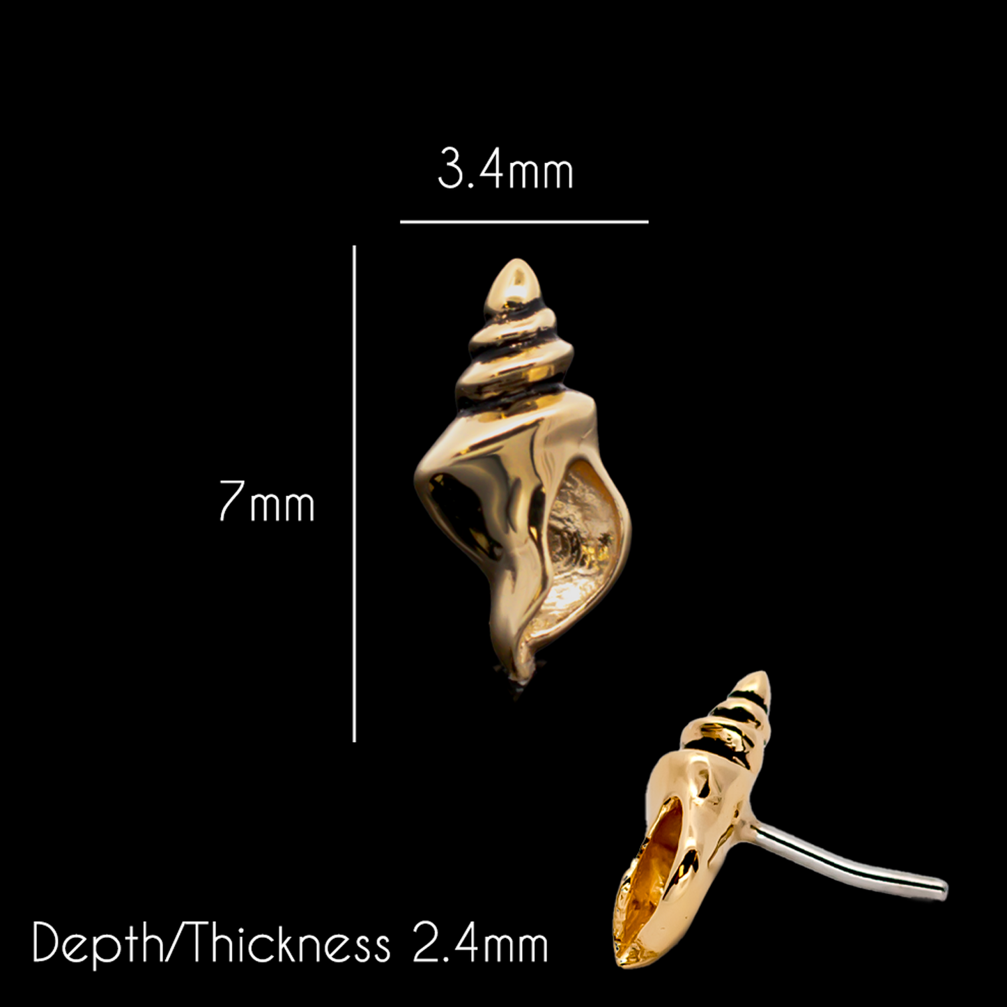 Vela - 18kt Gold Threadless End