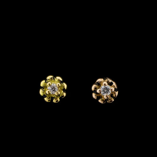 Evie - 14KT Gold Threadless End - Pierced Addiction