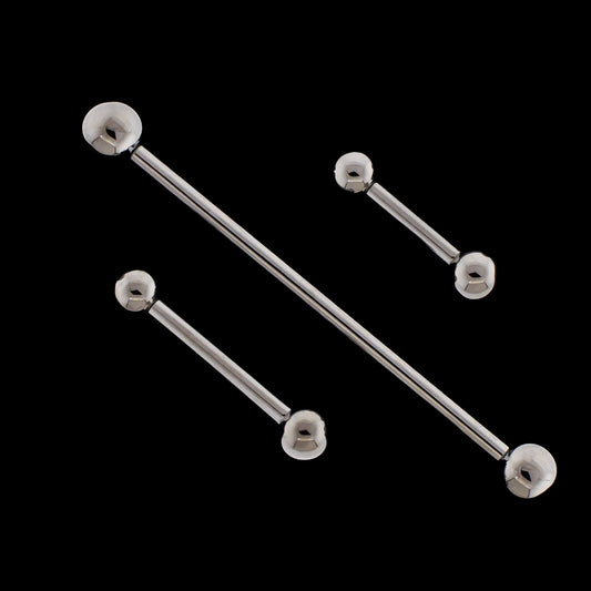 14G Internally Threaded Straight Barbells - Khrysos Jewelry