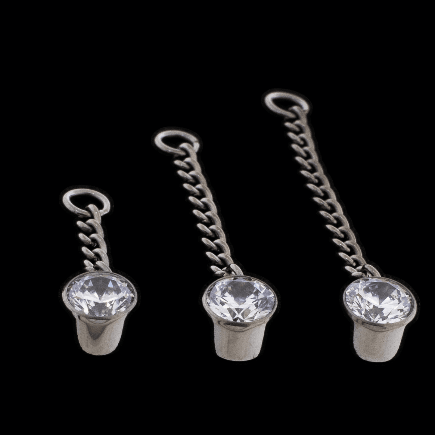 Curb Chain w/ Jump Ring & 5mm Round Dangle
