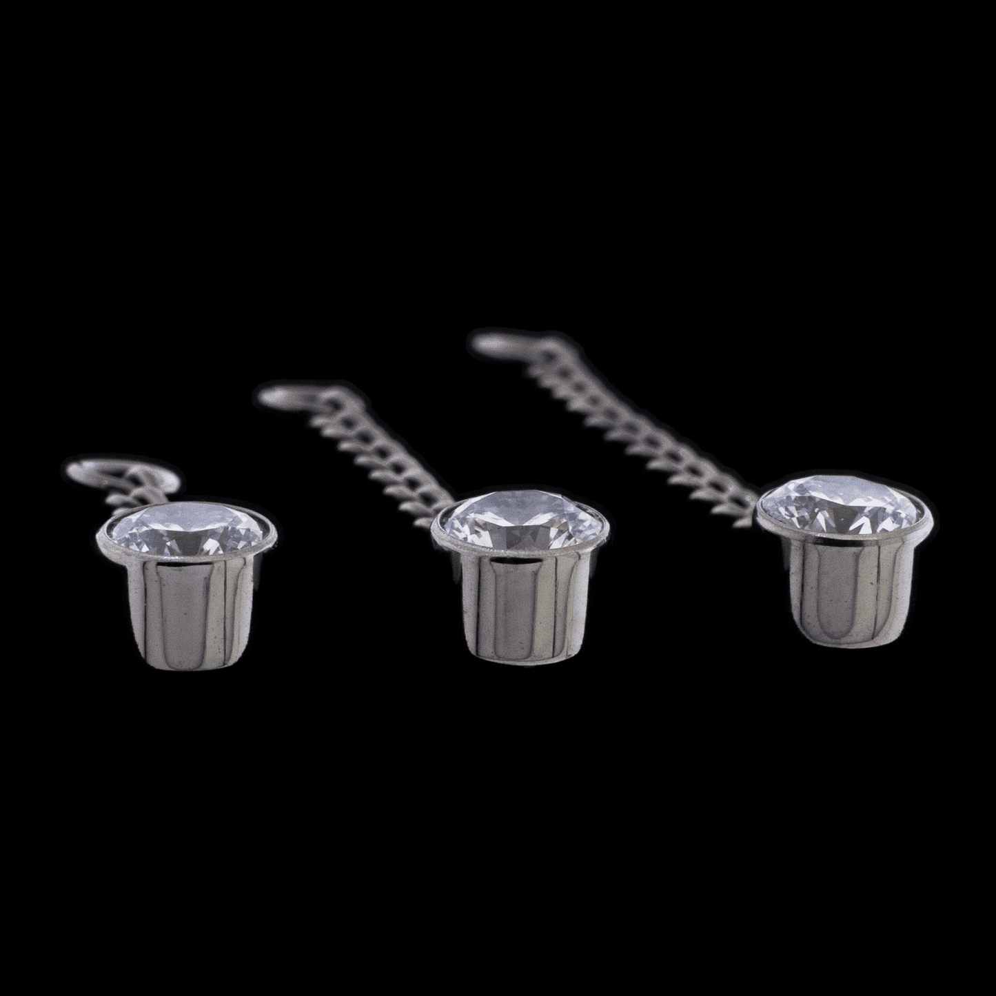 Curb Chain w/ Jump Ring & 5mm Round Dangle