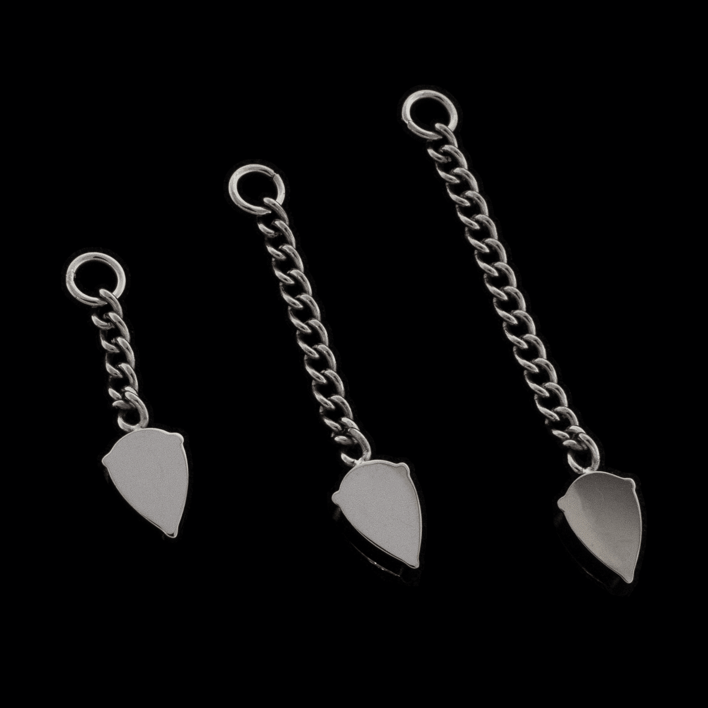 Curb Chain w/ Jump Ring & 6.4mm Teardrop Dangle