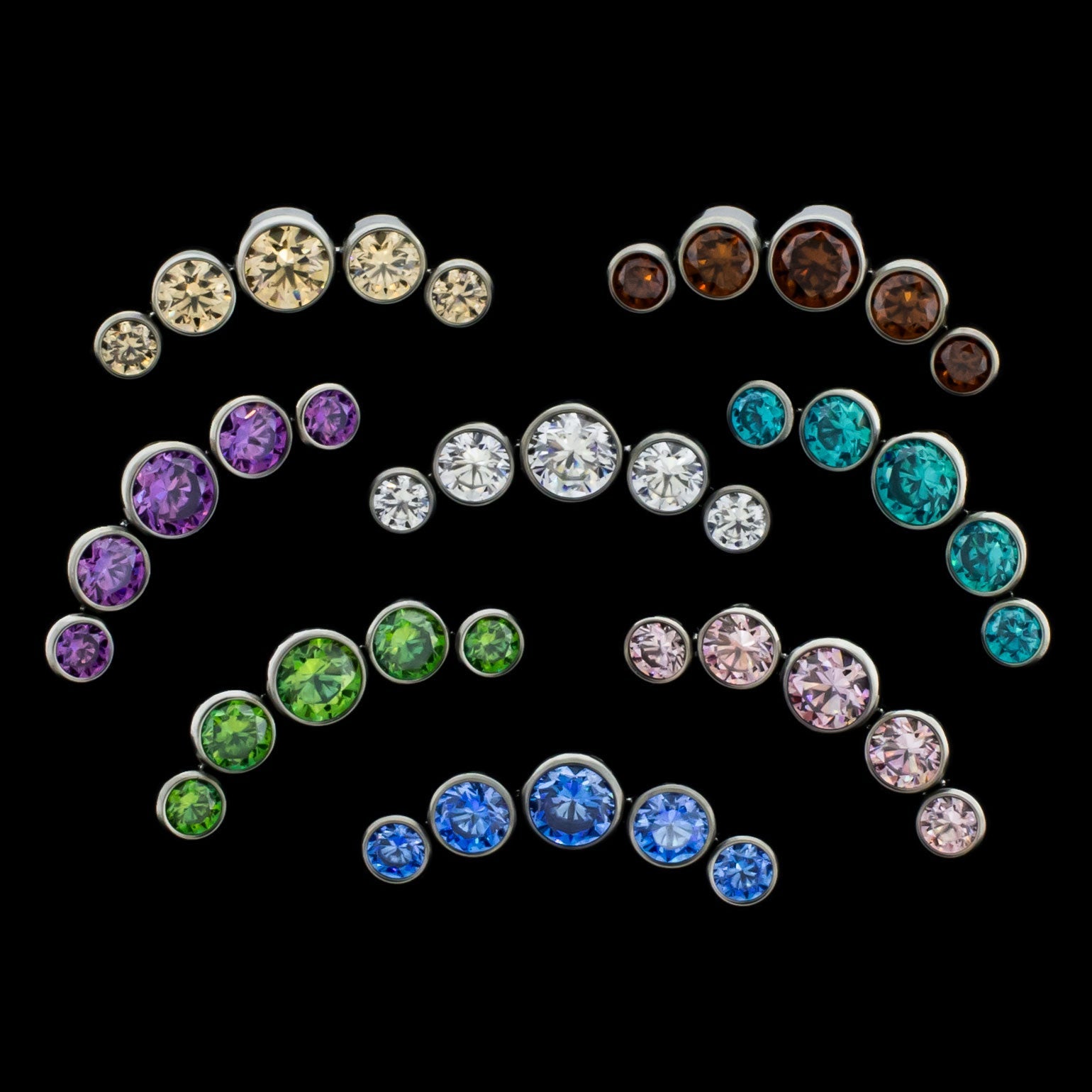 Lux - Premium Zirconia 16G/18G Threaded Crescent End