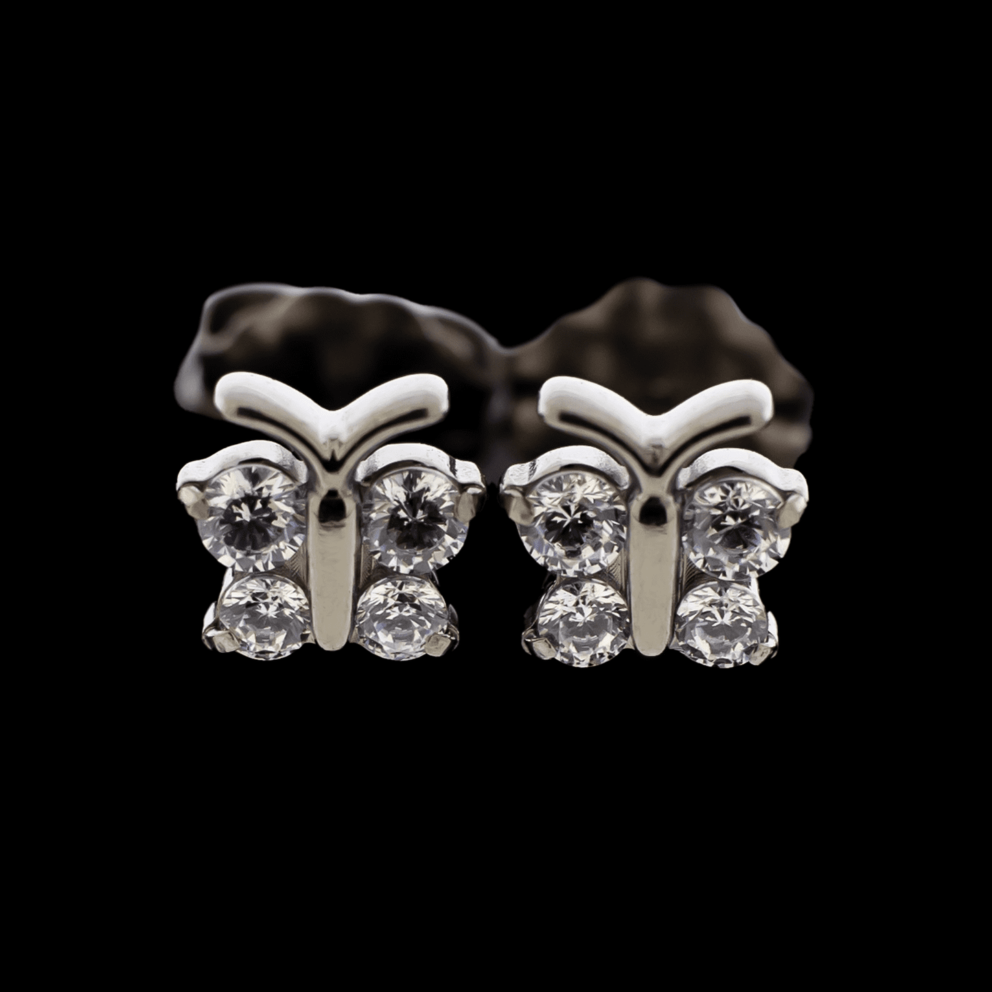 Flutter - Titanium Butterfly Earring Studs