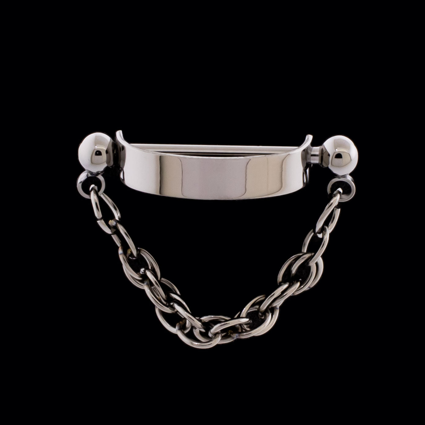 Threadless Nose Bridge Cuff w/ Rope Chain