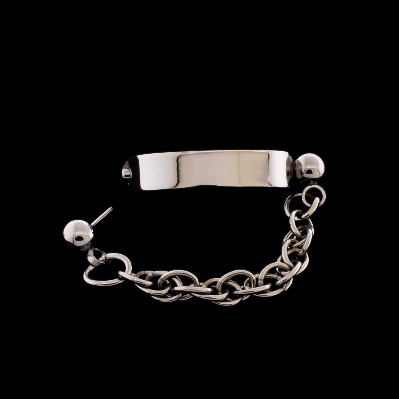 Threadless Nose Bridge Cuff w/ Rope Chain