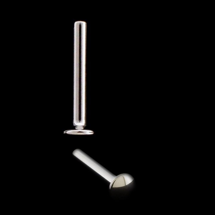 16G/18G Titanium Internally Threaded Labret Post - 3mm Back - Pierced Addiction