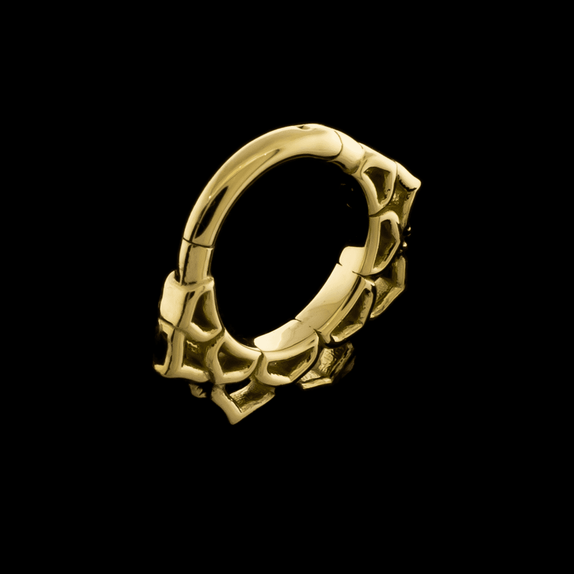 Ren- 18Kt Gold Hinged Ring