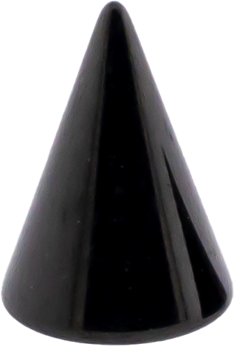 14G Black PVD Steel Externally Threaded Spike Ends
