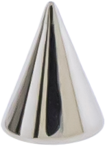 16G- High Polish Steel Externally Threaded Spike Ends