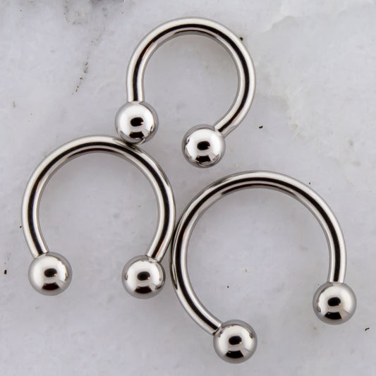 Steel Externally Threaded 10G Horseshoe - Pierced Addiction