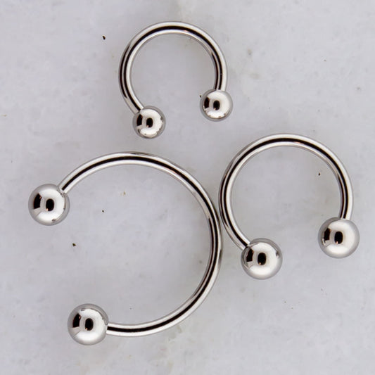 Steel Externally Threaded 14G Horseshoe - Pierced Addiction