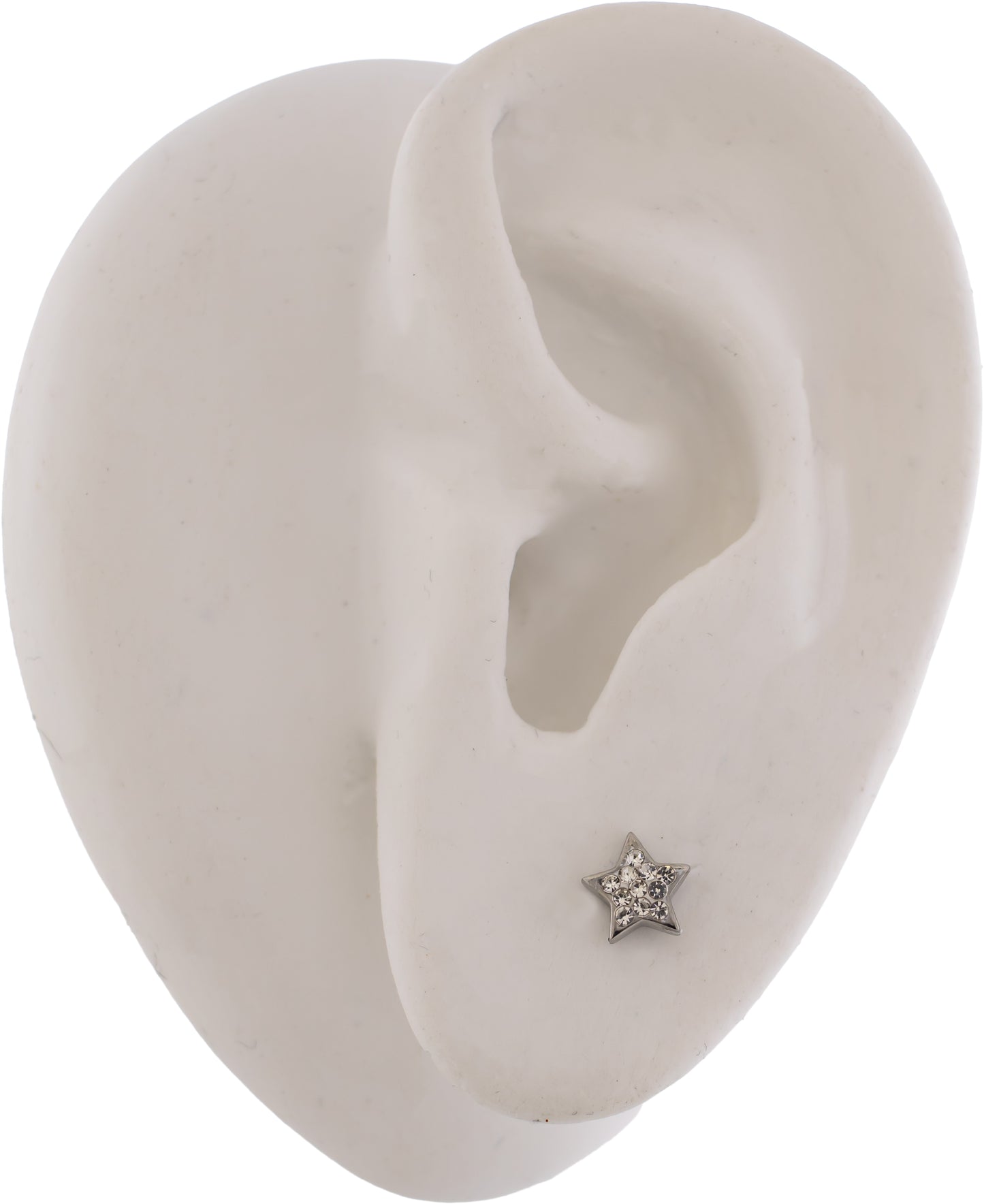 Pair Gemmed Star Earring Studs