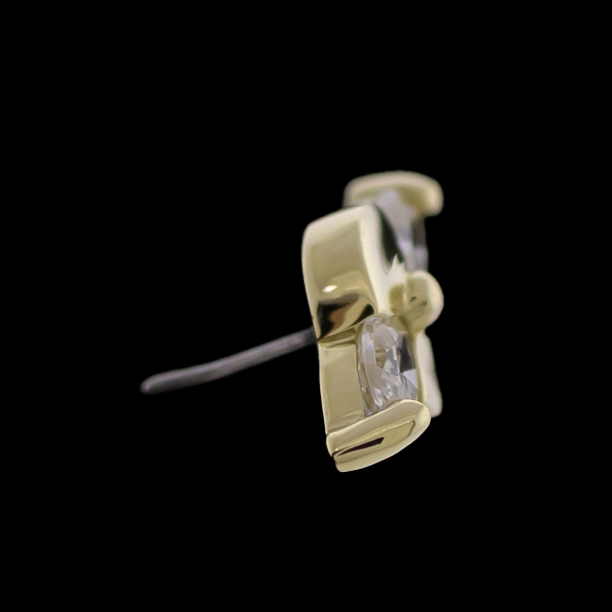 Solara - 14KT Gold Threadless End - Khrysos Jewelry