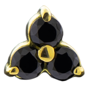 Trinity - 14KT Gold Threadless End