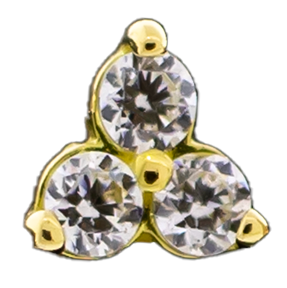 Trinity - 14KT Gold Threadless End