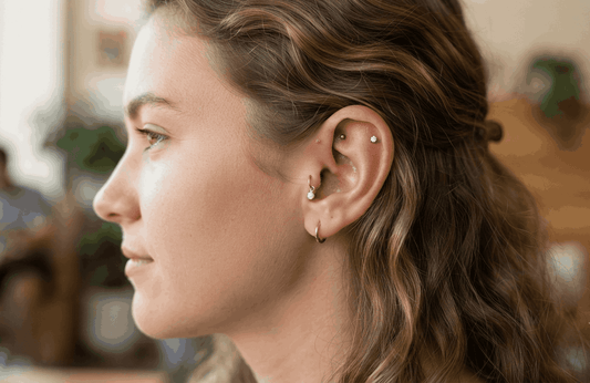 Helix and Tragus Piercing