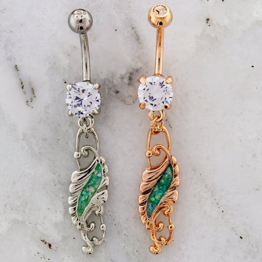 electroplated navel ring body jewelry
