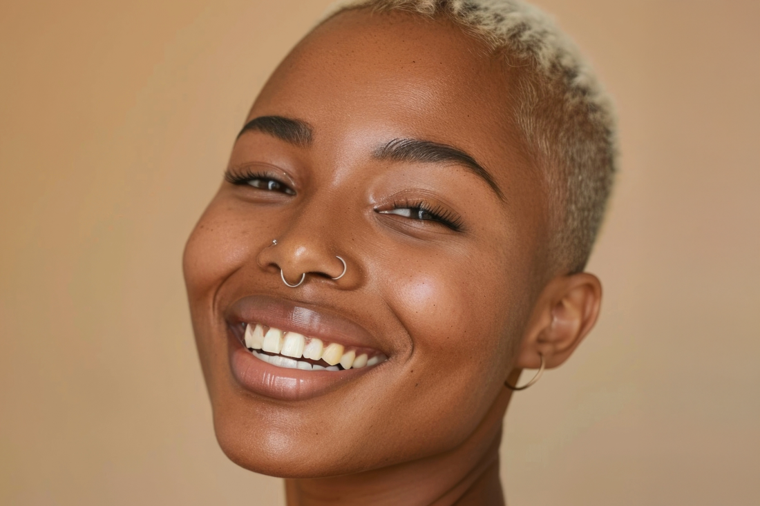 woman with nose piercings