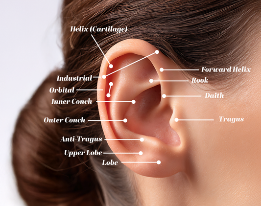 ear piercing location guide