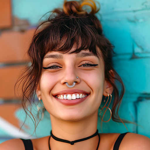 girl with septum ring