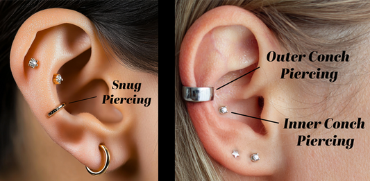 snug and conch piercing