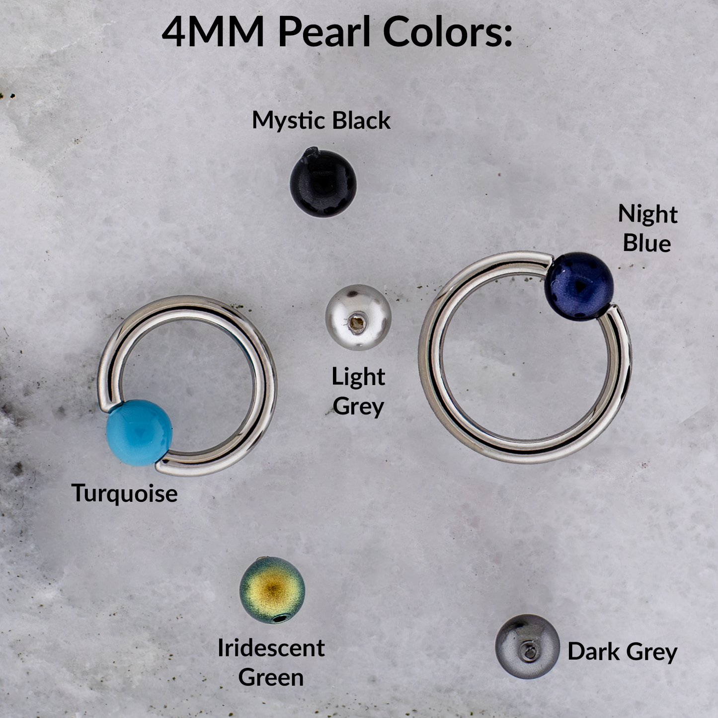 Pearl Captive Bead Replacements- 4mm