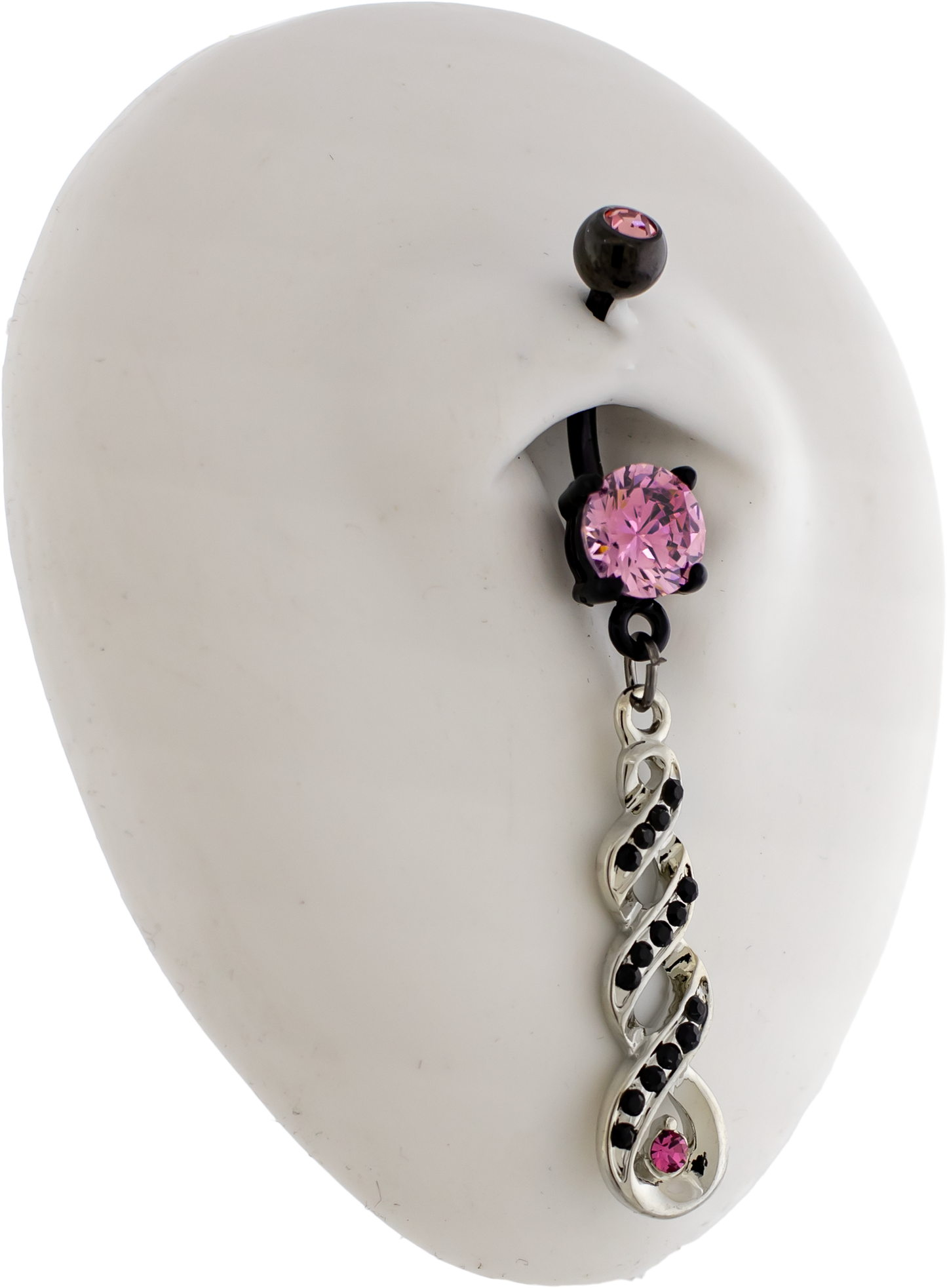 14G Fancy CZ Navel Ring - Pierced Addiction