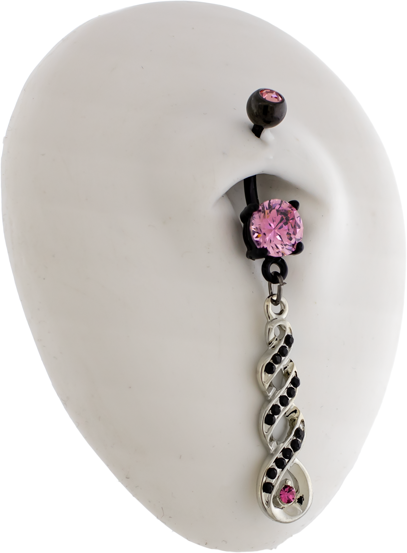 14G Fancy CZ Navel Ring - Pierced Addiction