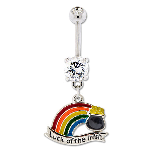 Luck of the Irish Rainbow Navel Ring