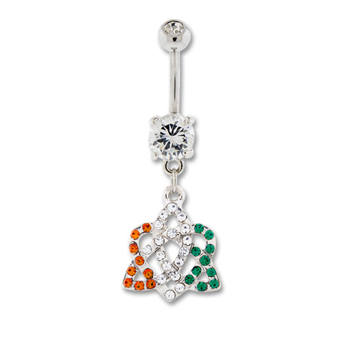 Gem Celtic Knot Navel Ring