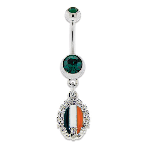 Irish Flag Navel Ring