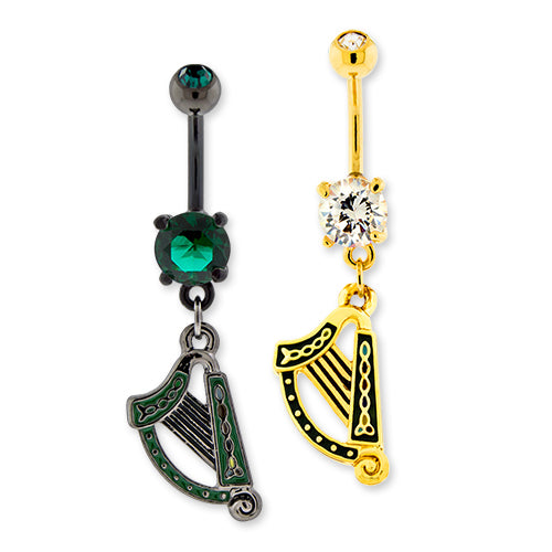 Celtic Harp Navel Ring