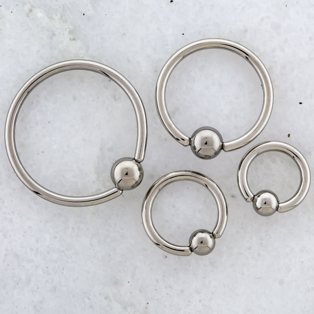 14G Steel Captive Bead Rings