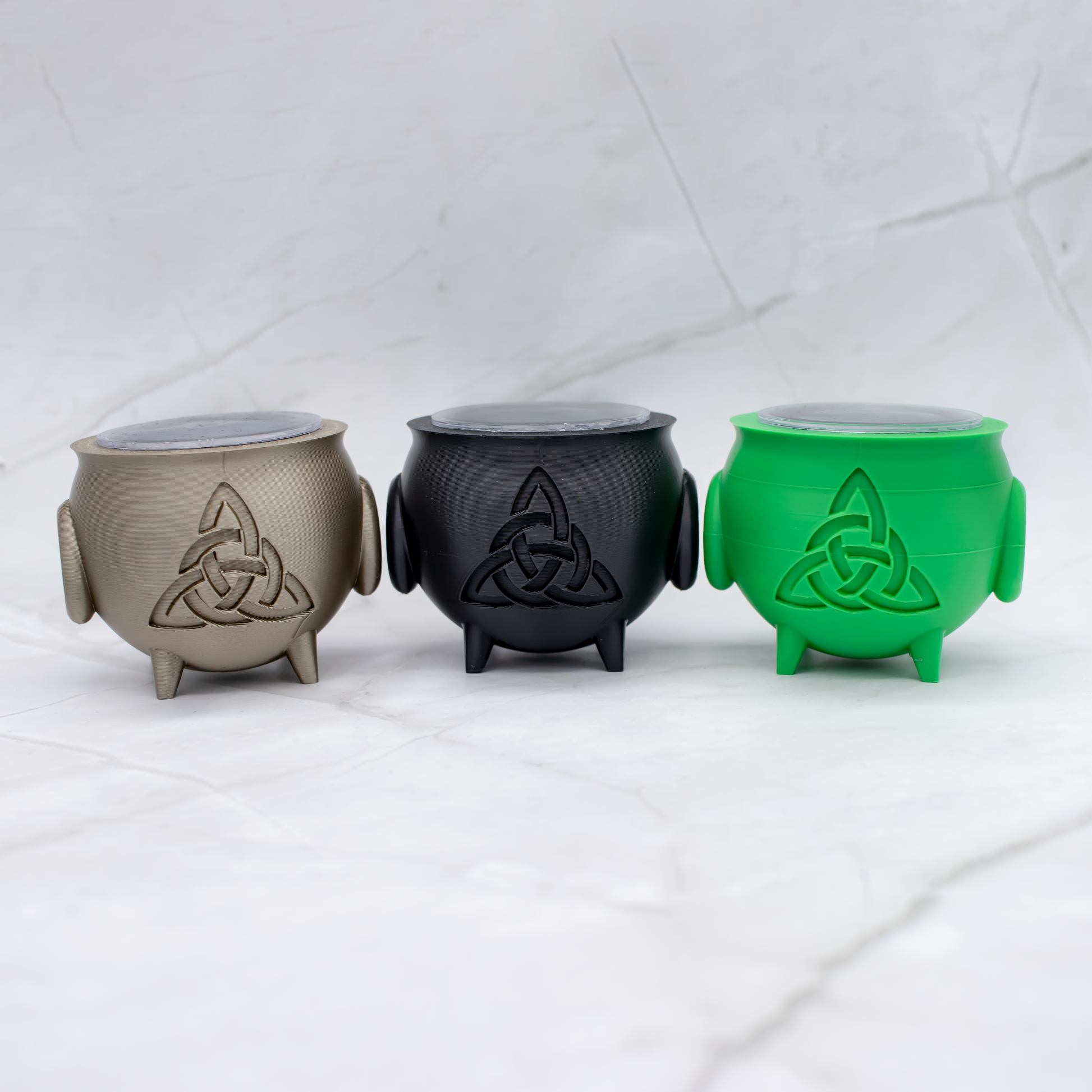 3D Celtic Knot Cauldron Display for Threadless Ends