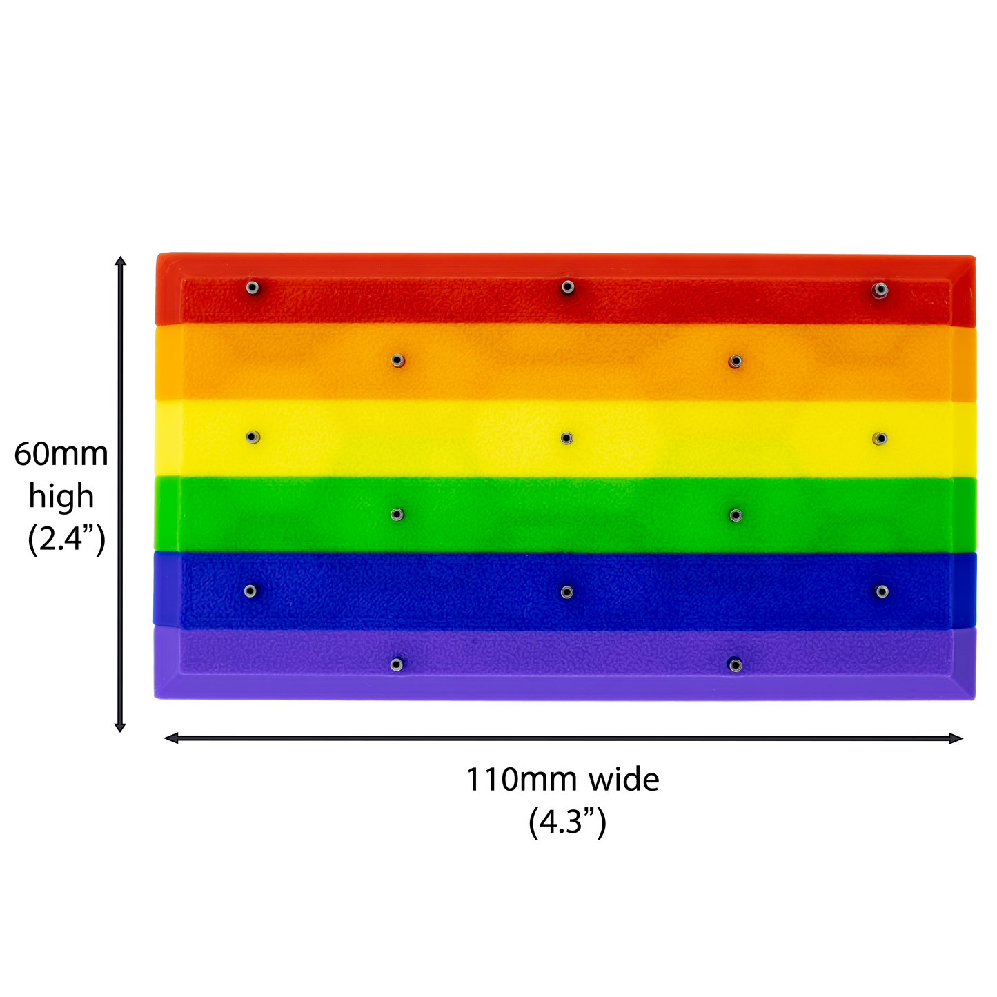 Rainbow Pride Flag Jewelry Display – Holds 15 Replacement Ends